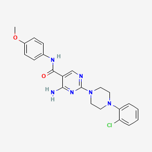 4-amino-2-[4-(2-chlorophenyl)piperazin-1-yl]-N-(4-methoxyphenyl)pyrimidine-5-carboxamide