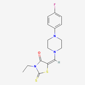 (5E)-3-ethyl-5-{[4-(4-fluorophenyl)piperazin-1-yl]methylidene}-2-thioxo-1,3-thiazolidin-4-one