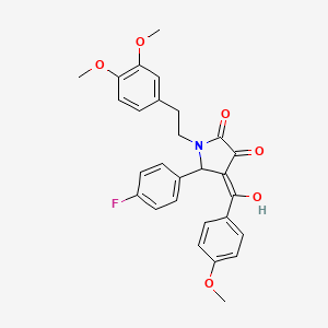 1-[2-(3,4-dimethoxyphenyl)ethyl]-5-(4-fluorophenyl)-3-hydroxy-4-[(4-methoxyphenyl)carbonyl]-1,5-dihydro-2H-pyrrol-2-one