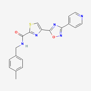 N-(4-methylbenzyl)-4-[3-(pyridin-4-yl)-1,2,4-oxadiazol-5-yl]-1,3-thiazole-2-carboxamide