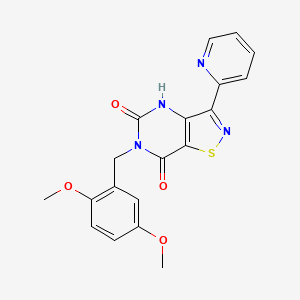 6-(2,5-dimethoxybenzyl)-3-(pyridin-2-yl)[1,2]thiazolo[4,5-d]pyrimidine-5,7(4H,6H)-dione