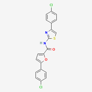 5-(4-chlorophenyl)-N-[4-(4-chlorophenyl)-1,3-thiazol-2-yl]furan-2-carboxamide