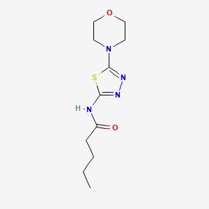 N-[5-(morpholin-4-yl)-1,3,4-thiadiazol-2-yl]pentanamide