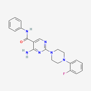 4-amino-2-[4-(2-fluorophenyl)piperazin-1-yl]-N-phenylpyrimidine-5-carboxamide