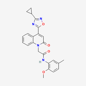 2-[4-(3-cyclopropyl-1,2,4-oxadiazol-5-yl)-2-oxoquinolin-1(2H)-yl]-N-(2-methoxy-5-methylphenyl)acetamide