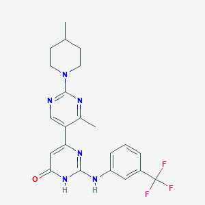 4'-methyl-2'-(4-methylpiperidin-1-yl)-2-{[3-(trifluoromethyl)phenyl]amino}-4,5'-bipyrimidin-6(1H)-one