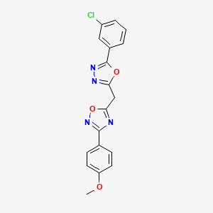 5-{[5-(3-Chlorophenyl)-1,3,4-oxadiazol-2-yl]methyl}-3-(4-methoxyphenyl)-1,2,4-oxadiazole