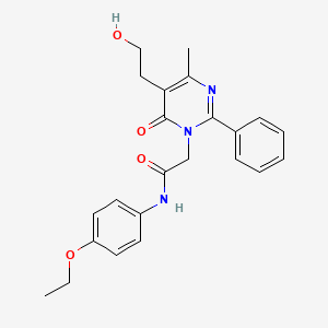 N-(4-ethoxyphenyl)-2-[5-(2-hydroxyethyl)-4-methyl-6-oxo-2-phenylpyrimidin-1(6H)-yl]acetamide