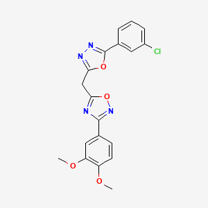 5-{[5-(3-Chlorophenyl)-1,3,4-oxadiazol-2-yl]methyl}-3-(3,4-dimethoxyphenyl)-1,2,4-oxadiazole