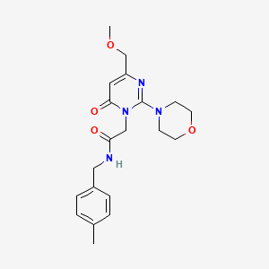 molecular formula C20H26N4O4 B11194443 2-[4-(methoxymethyl)-2-(morpholin-4-yl)-6-oxopyrimidin-1(6H)-yl]-N-(4-methylbenzyl)acetamide 