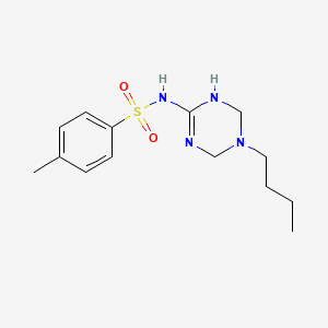 N-(5-butyl-1,4,5,6-tetrahydro-1,3,5-triazin-2-yl)-4-methylbenzenesulfonamide