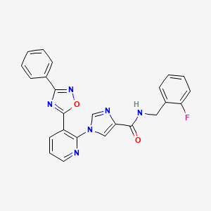 N-(2-fluorobenzyl)-1-[3-(3-phenyl-1,2,4-oxadiazol-5-yl)pyridin-2-yl]-1H-imidazole-4-carboxamide