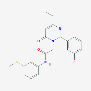 2-[4-ethyl-2-(3-fluorophenyl)-6-oxopyrimidin-1(6H)-yl]-N-[3-(methylsulfanyl)phenyl]acetamide