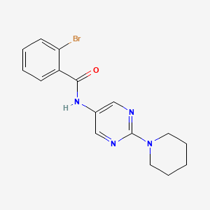 molecular formula C16H17BrN4O B11194493 2-Bromo-N-[2-(piperidin-1-YL)pyrimidin-5-YL]benzamide 