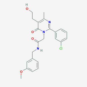 2-[2-(3-chlorophenyl)-5-(2-hydroxyethyl)-4-methyl-6-oxopyrimidin-1(6H)-yl]-N-(3-methoxybenzyl)acetamide