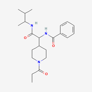 N-(3-Methylbutan-2-YL)-2-(phenylformamido)-2-(1-propanoylpiperidin-4-YL)acetamide