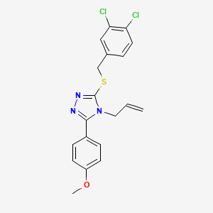 4-{4-allyl-5-[(3,4-dichlorobenzyl)sulfanyl]-4H-1,2,4-triazol-3-yl}phenyl methyl ether