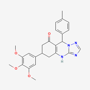 9-(4-methylphenyl)-6-(3,4,5-trimethoxyphenyl)-5,6,7,9-tetrahydro[1,2,4]triazolo[5,1-b]quinazolin-8(4H)-one