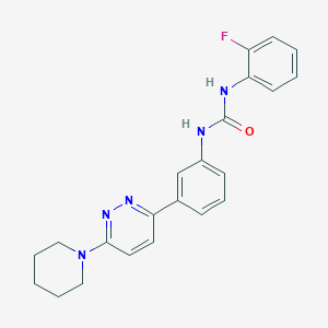 1-(2-Fluorophenyl)-3-(3-(6-(piperidin-1-yl)pyridazin-3-yl)phenyl)urea