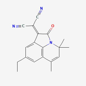 (8-ethyl-4,4,6-trimethyl-2-oxo-4H-pyrrolo[3,2,1-ij]quinolin-1(2H)-ylidene)propanedinitrile