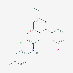 N-(2-chloro-4-methylphenyl)-2-[4-ethyl-2-(3-fluorophenyl)-6-oxopyrimidin-1(6H)-yl]acetamide