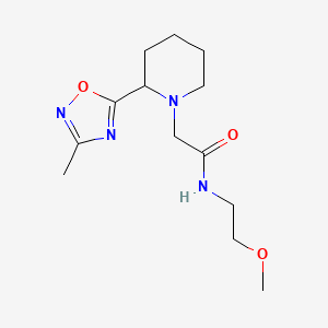 N-(2-methoxyethyl)-2-[2-(3-methyl-1,2,4-oxadiazol-5-yl)piperidin-1-yl]acetamide