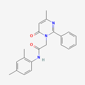 molecular formula C21H21N3O2 B11194597 N-(2,4-dimethylphenyl)-2-(4-methyl-6-oxo-2-phenylpyrimidin-1(6H)-yl)acetamide 