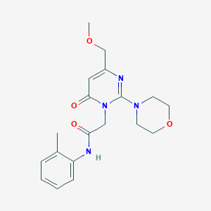 molecular formula C19H24N4O4 B11194612 2-[4-(methoxymethyl)-2-(morpholin-4-yl)-6-oxopyrimidin-1(6H)-yl]-N-(2-methylphenyl)acetamide 