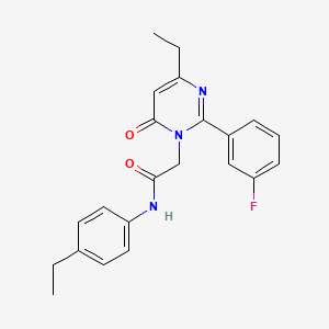 molecular formula C22H22FN3O2 B11194615 2-[4-ethyl-2-(3-fluorophenyl)-6-oxopyrimidin-1(6H)-yl]-N-(4-ethylphenyl)acetamide 