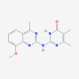 2-[(8-methoxy-4-methylquinazolin-2-yl)amino]-5,6-dimethylpyrimidin-4(3H)-one