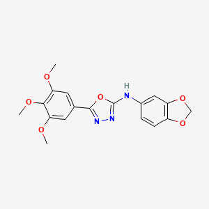 N-(1,3-benzodioxol-5-yl)-5-(3,4,5-trimethoxyphenyl)-1,3,4-oxadiazol-2-amine