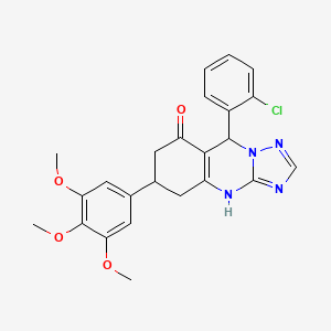 9-(2-chlorophenyl)-6-(3,4,5-trimethoxyphenyl)-5,6,7,9-tetrahydro[1,2,4]triazolo[5,1-b]quinazolin-8(4H)-one