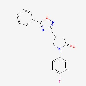 1-(4-Fluorophenyl)-4-(5-phenyl-1,2,4-oxadiazol-3-yl)pyrrolidin-2-one