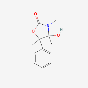 molecular formula C12H15NO3 B11194691 4-Hydroxy-3,4,5-trimethyl-5-phenyl-1,3-oxazolidin-2-one 