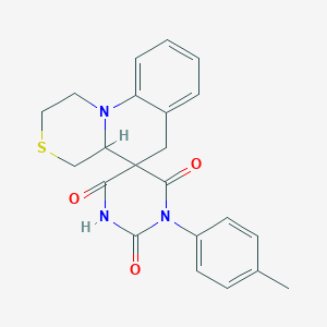 5'-(4-Methylphenyl)-2,4,4A,6-tetrahydro-1H-spiro[[1,4]thiazino[4,3-A]quinoline-5,3'-[1,5]diazinane]-2',4',6'-trione