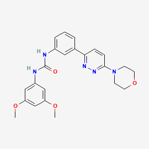 molecular formula C23H25N5O4 B11194762 1-(3,5-Dimethoxyphenyl)-3-(3-(6-morpholinopyridazin-3-yl)phenyl)urea 