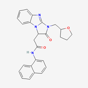 N-(naphthalen-1-yl)-2-[2-oxo-1-(tetrahydrofuran-2-ylmethyl)-2,3-dihydro-1H-imidazo[1,2-a]benzimidazol-3-yl]acetamide