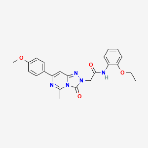 molecular formula C23H23N5O4 B11194768 N-(2-Ethoxyphenyl)-2-[7-(4-methoxyphenyl)-5-methyl-3-oxo-2H,3H-[1,2,4]triazolo[4,3-C]pyrimidin-2-YL]acetamide 