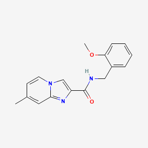 molecular formula C17H17N3O2 B11194786 N-(2-methoxybenzyl)-7-methylimidazo[1,2-a]pyridine-2-carboxamide 