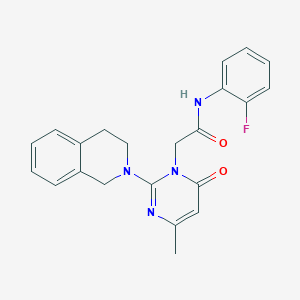 2-[2-(3,4-dihydroisoquinolin-2(1H)-yl)-4-methyl-6-oxopyrimidin-1(6H)-yl]-N-(2-fluorophenyl)acetamide