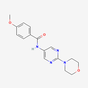 molecular formula C16H18N4O3 B11194855 4-methoxy-N-(2-morpholinopyrimidin-5-yl)benzamide 