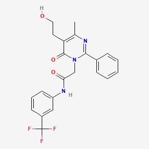 2-[5-(2-hydroxyethyl)-4-methyl-6-oxo-2-phenylpyrimidin-1(6H)-yl]-N-[3-(trifluoromethyl)phenyl]acetamide