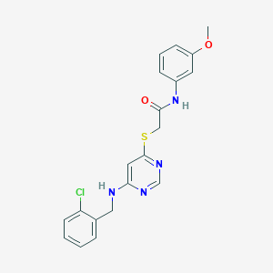 molecular formula C20H19ClN4O2S B11194886 2-({6-[(2-chlorobenzyl)amino]pyrimidin-4-yl}sulfanyl)-N-(3-methoxyphenyl)acetamide 