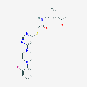 N-(3-Acetylphenyl)-2-({6-[4-(2-fluorophenyl)piperazin-1-YL]pyrimidin-4-YL}sulfanyl)acetamide