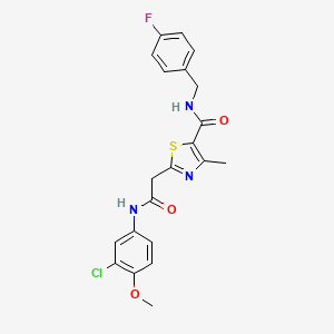 2-{2-[(3-chloro-4-methoxyphenyl)amino]-2-oxoethyl}-N-(4-fluorobenzyl)-4-methyl-1,3-thiazole-5-carboxamide