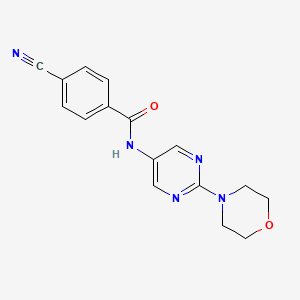 molecular formula C16H15N5O2 B11194919 4-cyano-N-(2-morpholinopyrimidin-5-yl)benzamide 