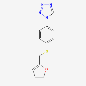 molecular formula C12H10N4OS B11194922 1-{4-[(furan-2-ylmethyl)sulfanyl]phenyl}-1H-tetrazole 