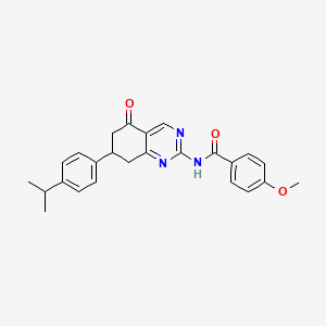 4-methoxy-N-{5-oxo-7-[4-(propan-2-yl)phenyl]-5,6,7,8-tetrahydroquinazolin-2-yl}benzamide