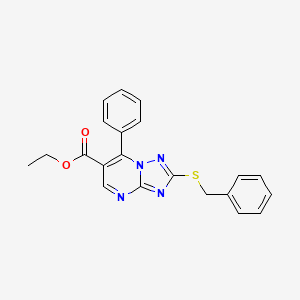 Ethyl 2-(benzylsulfanyl)-7-phenyl[1,2,4]triazolo[1,5-a]pyrimidine-6-carboxylate