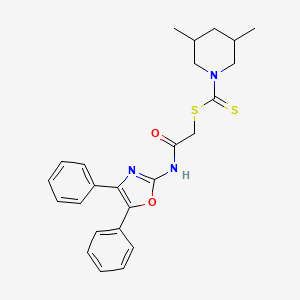 2-[(4,5-Diphenyl-1,3-oxazol-2-yl)amino]-2-oxoethyl 3,5-dimethylpiperidine-1-carbodithioate